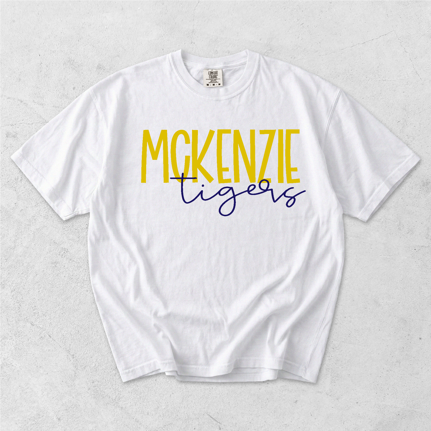 McKenzie Tigers Comfort Colors tee - White