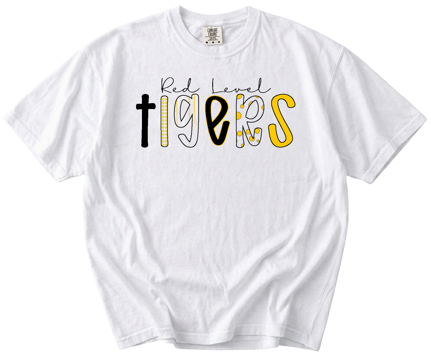 Red Level Tigers Pattern Comfort Colors Tee Gallery 334