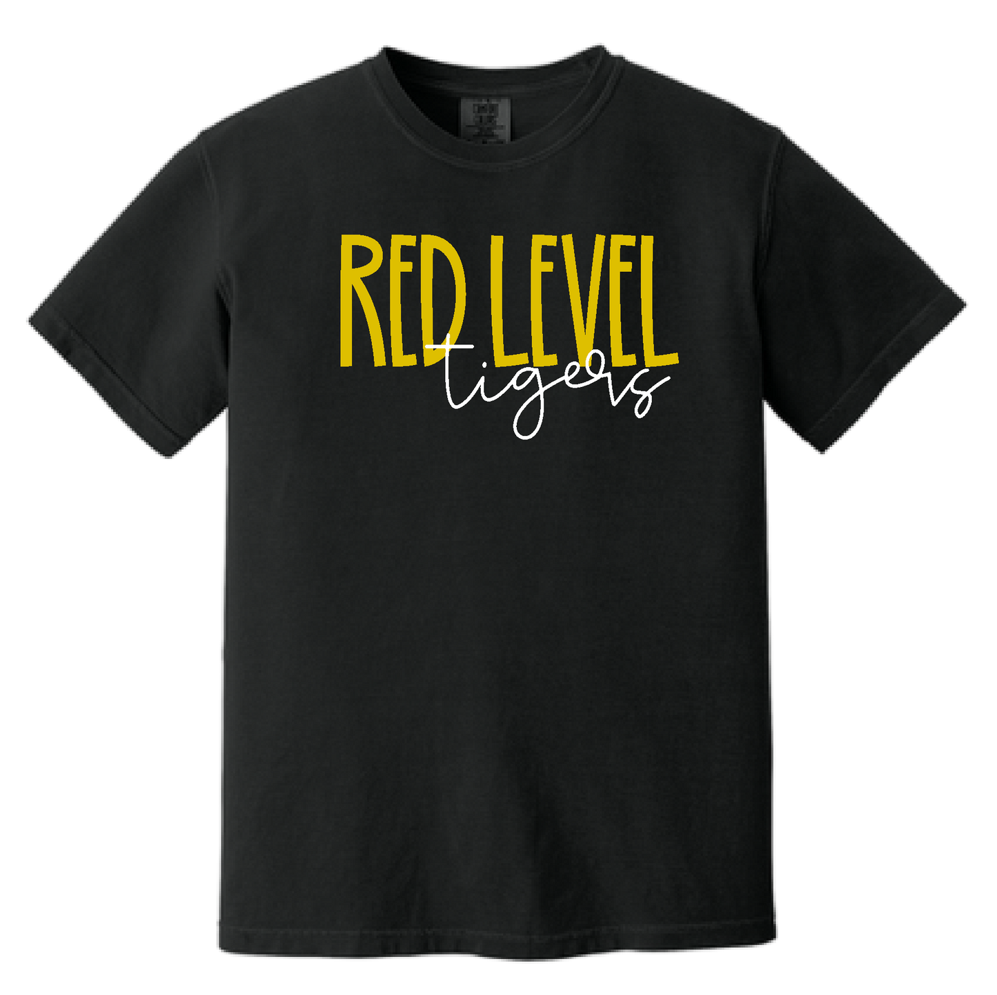 Red Level Tigers Comfort Colors tee - Black
