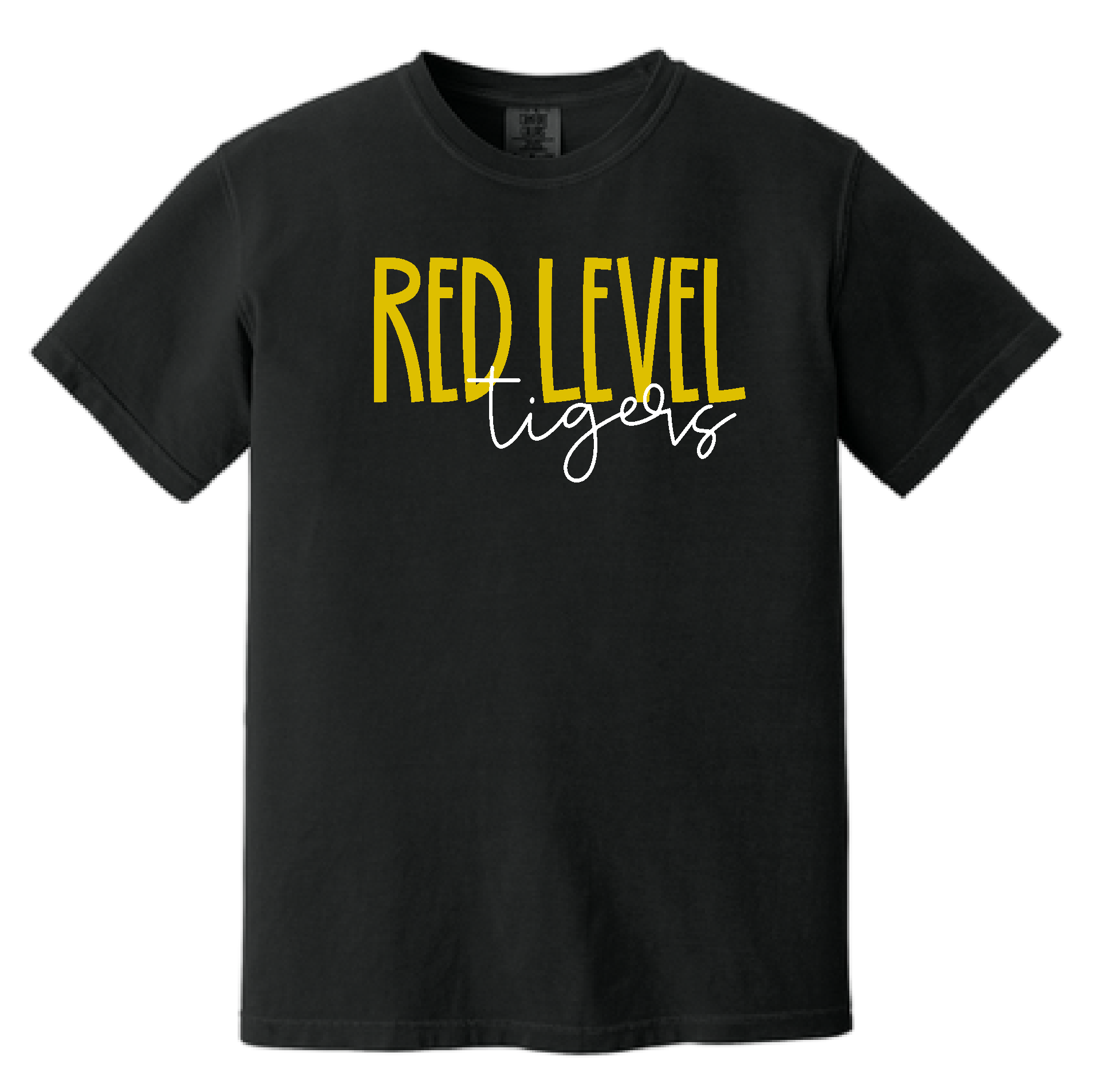 Red Level Tigers Comfort Colors tee - Black