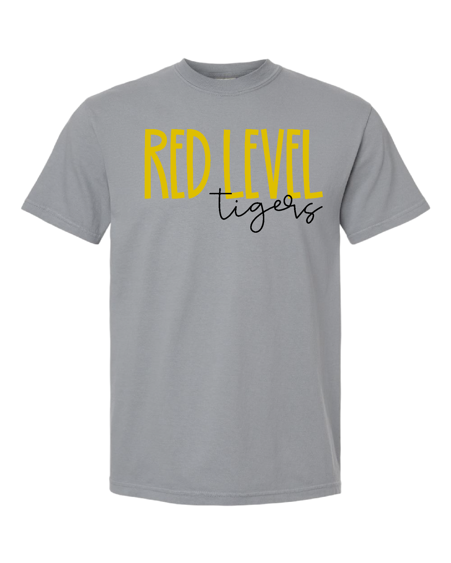 Red Level Tigers Comfort Colors tee - Gray