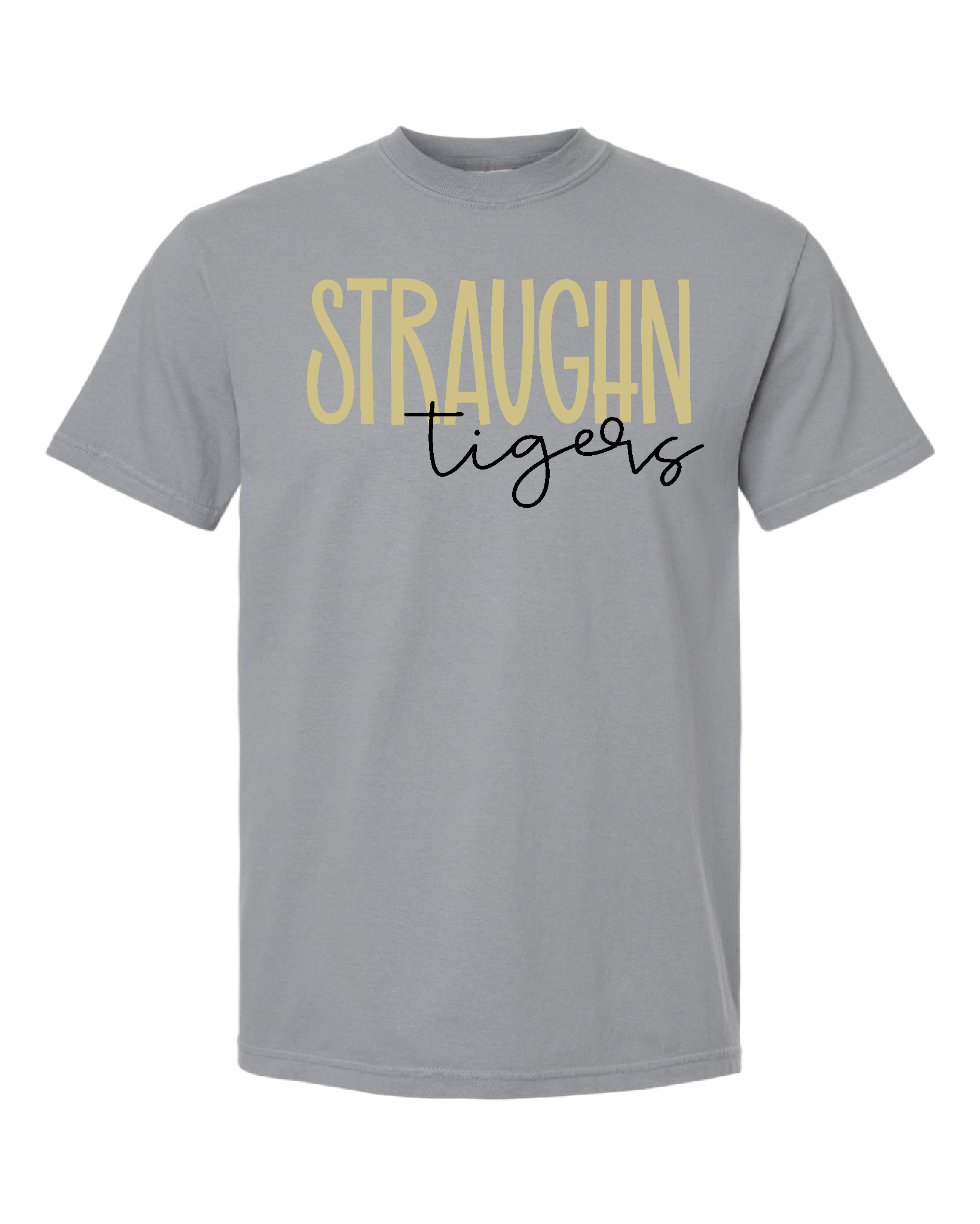 Straughn Tigers Comfort Colors tee - Gray