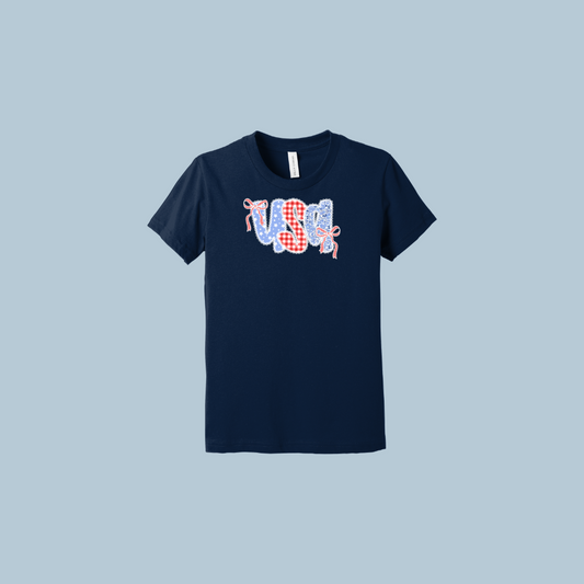 USA Quilt USA T-Shirt-Youth Bella Canvas