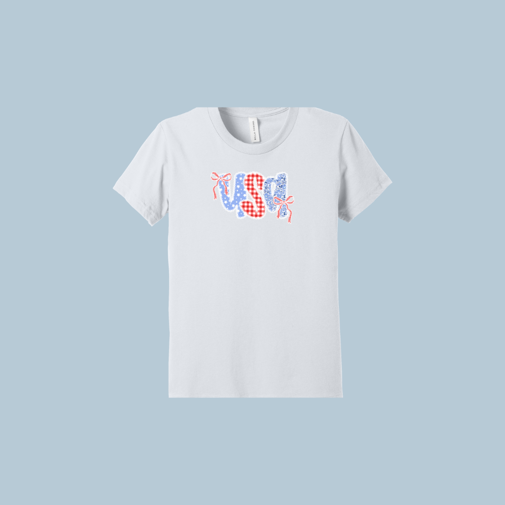 USA Quilt USA T-Shirt-Youth Bella Canvas
