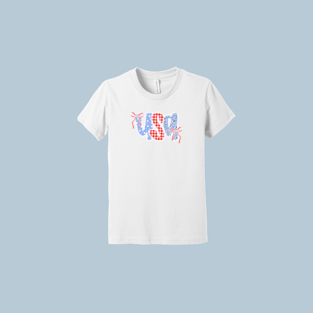 USA Quilt USA T-Shirt-Youth Bella Canvas