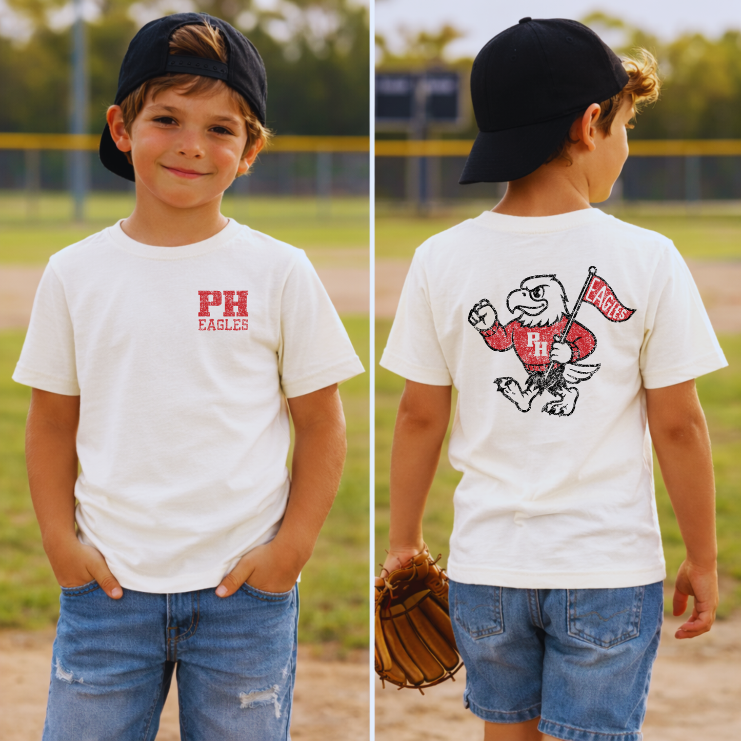 Pleasant Home Eagles Vintage Mascot Tee Gallery 334