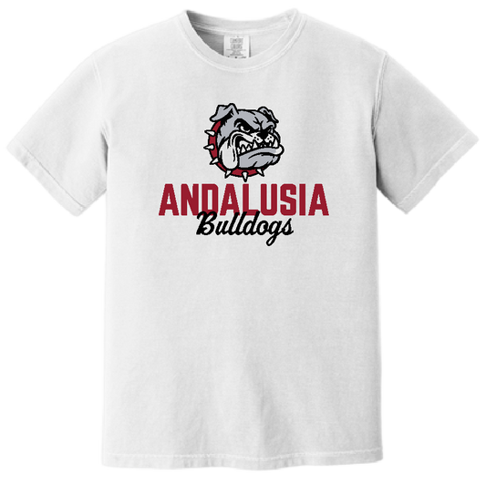 Andalusia Bulldogs Mascot Tee - White