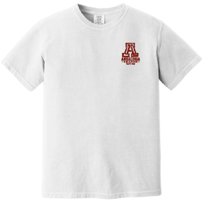 Andalusia Bulldogs Block A Tee - White, front