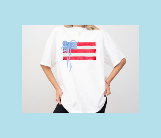 Women's Patriotic Flag Comfort Colors T-Shirt